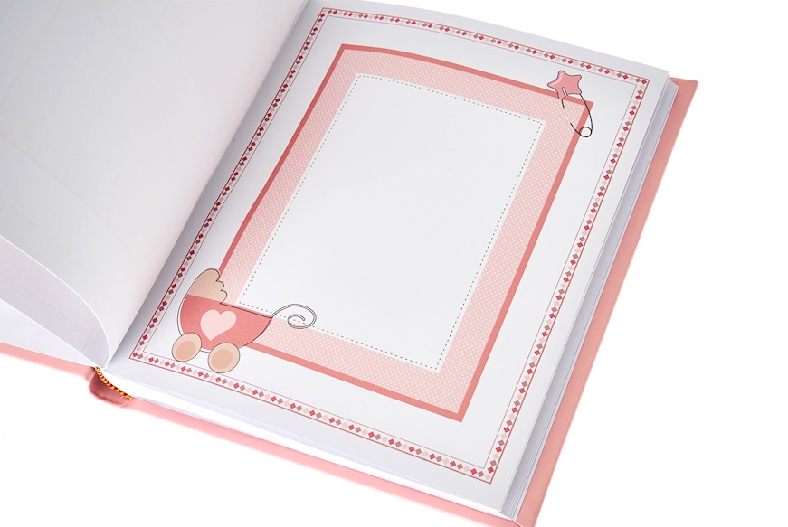 Album Teddy Bear with Heart pvd Silver pink Selezione Zanolli