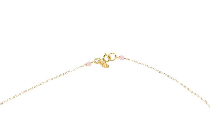 Necklace silver gold with pink cat's eye Selezione Zanolli