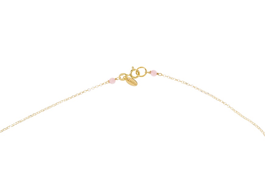 Collana argento dorato con occhio di gatto rosa Selezione Zanolli