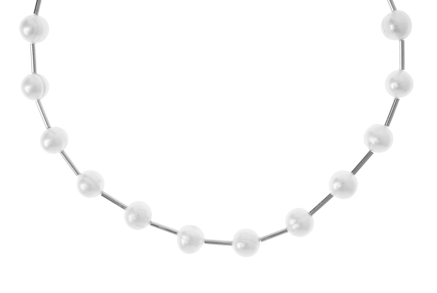 Necklace silver with fresh water pearls Selezione Zanolli
