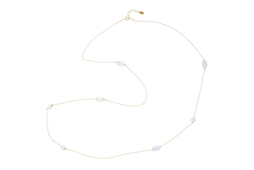 Collana argento con selenite Selezione Zanolli