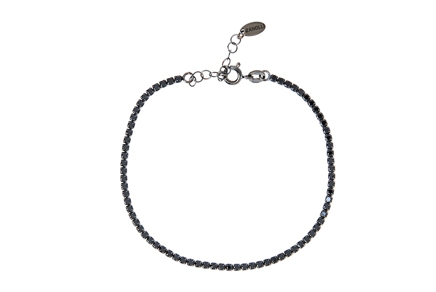 Tennis Bracelet silver black with black zircons Selezione Zanolli