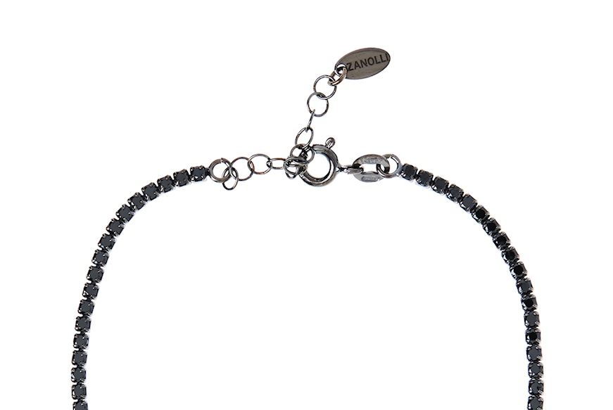 Tennis Bracelet silver black with black zircons Selezione Zanolli