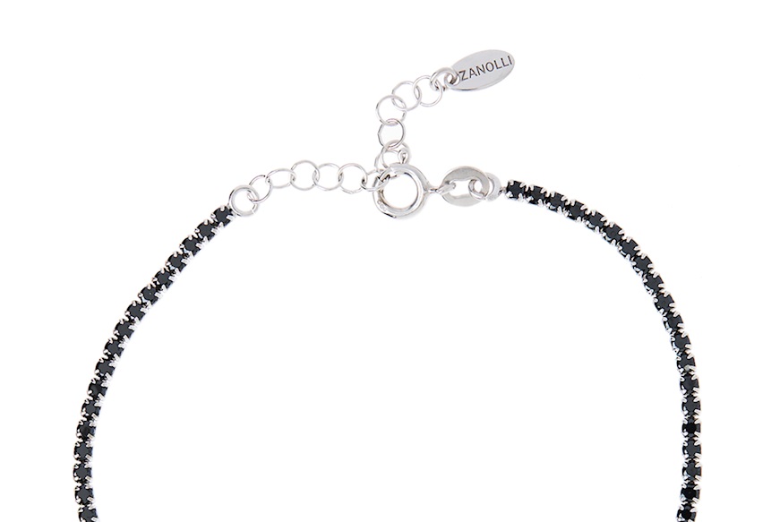 Tennis Bracelet silver with black zircons Selezione Zanolli