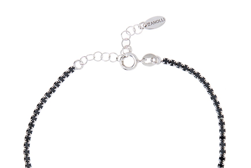 Bracciale Tennis argento con zirconi neri Selezione Zanolli