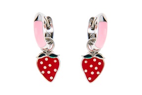 Orecchini argento smaltato con fragoline Selezione Zanolli