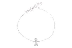 Bracciale argento bimbo con zirconi bianchi Selezione Zanolli