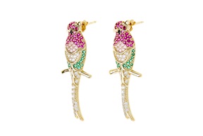 Orecchini Alberobello argento dorato multicolor Pappagallo
