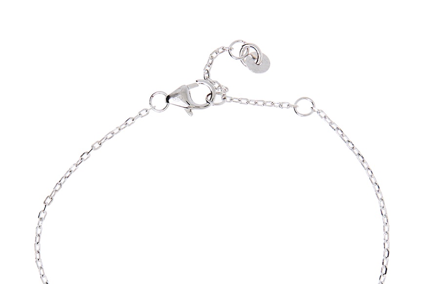 Bracelet silver girls with heart and zircons Selezione Zanolli