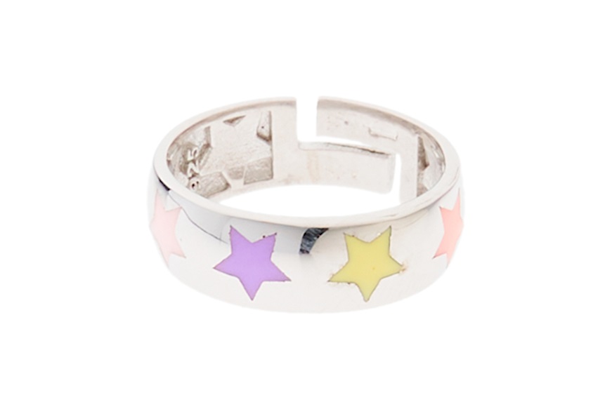 Ring silver with stars Selezione Zanolli