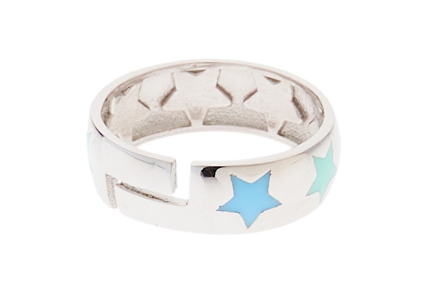 Ring silver with stars Selezione Zanolli