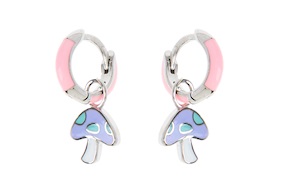 Orecchini argento smaltato con funghetti Selezione Zanolli