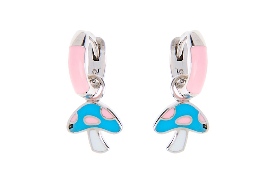 Orecchini argento smaltato con funghetti Selezione Zanolli