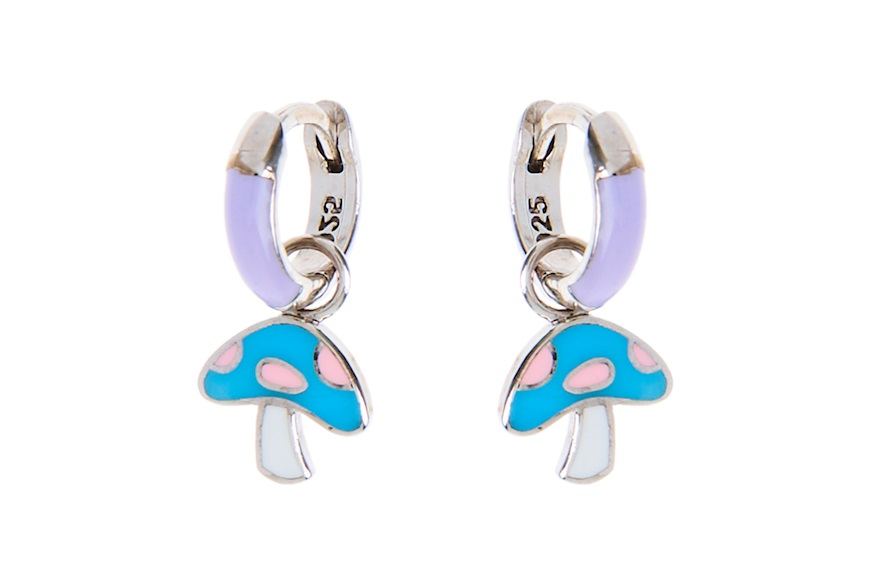Orecchini argento smaltato con funghetti Selezione Zanolli