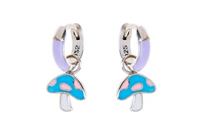 Orecchini argento smaltato con funghetti Selezione Zanolli
