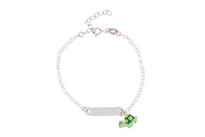 Bracciale argento con tartaruga e piastrina Selezione Zanolli