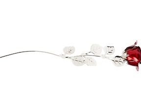 Bomboniera Rosa bordeaux silver plated