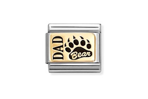 Dad Bear Composable acciaio e oro Nomination