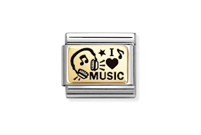 I Love Music Composable acciaio e oro Nomination