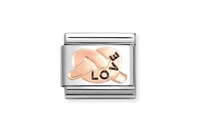 Nodo Love Composable steel and rosè gold Nomination