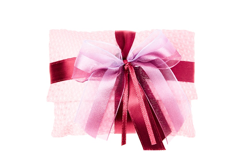 Busta Portaconfetti rombi rosa e fiocco rosa Selezione Zanolli