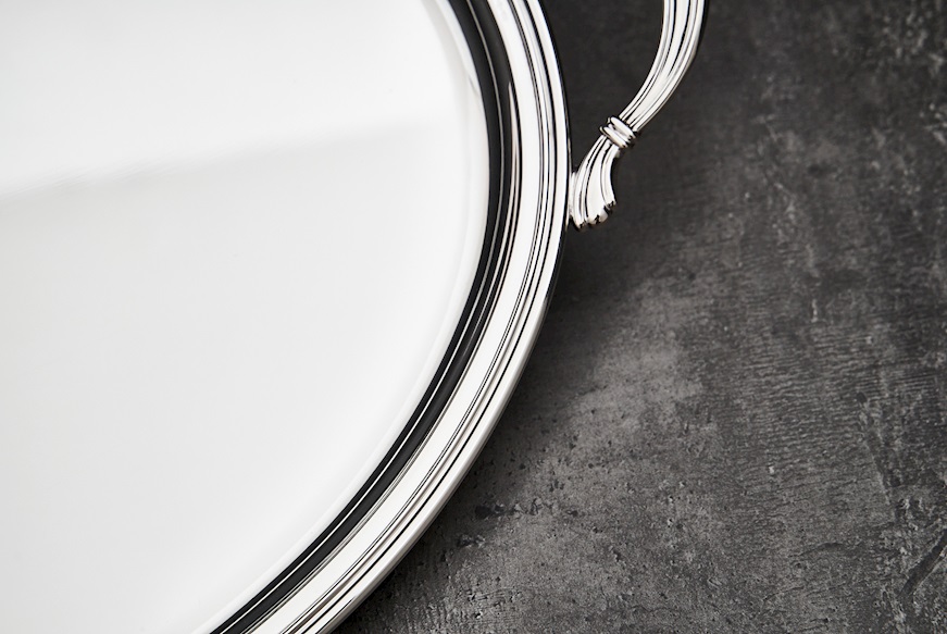 Oval tray silver in English style Selezione Zanolli