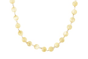 Collana argento dorato con selenite gialla