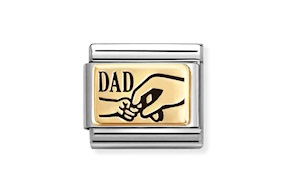 Dad Mano Composable acciaio e oro