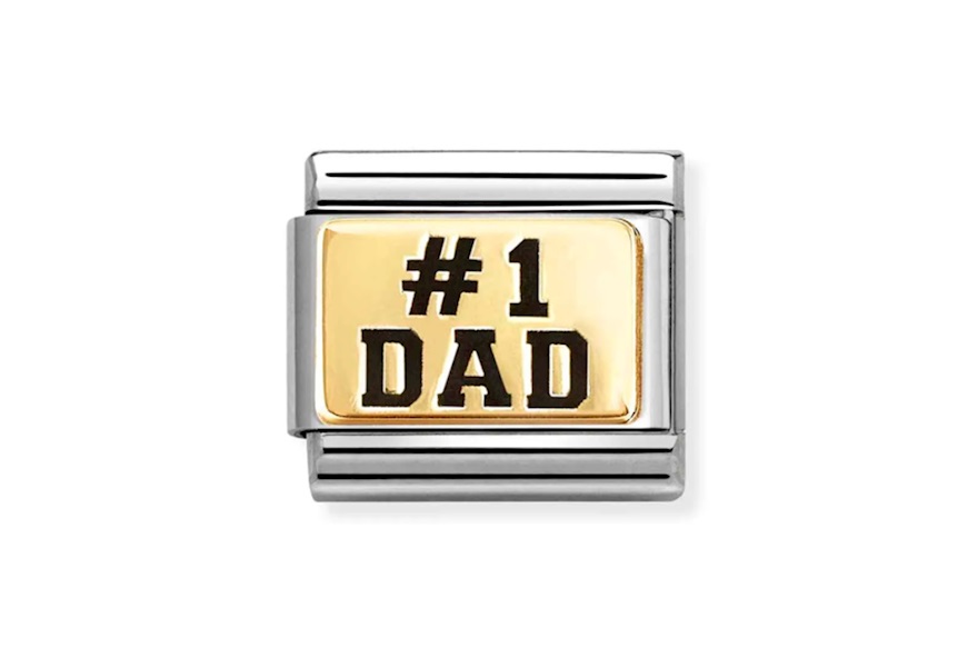 Dad n.1 Composable acciaio e oro Nomination
