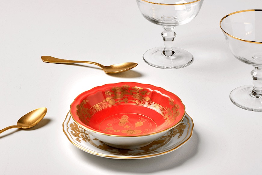 Bowl Oriente Italiano Rubrum porcelain Richard Ginori