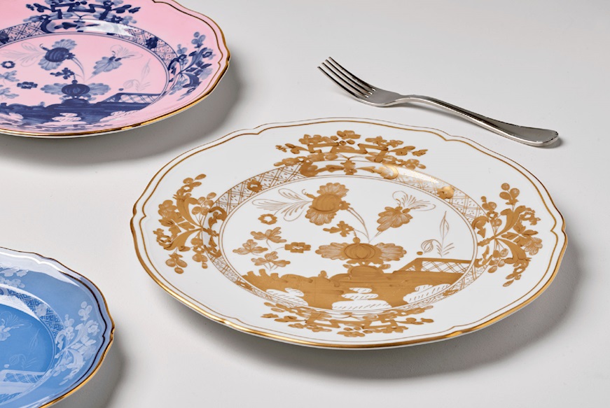 Charger plate Oriente Italiano Aurum porcelain Richard Ginori