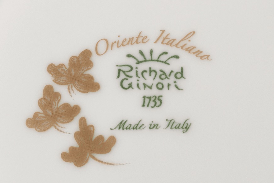 Piatto pane Oriente Italiano Rubrum porcellana Richard Ginori