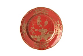 Dessert plate Oriente Italiano Rubrum porcelain Richard Ginori