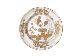 Piatto dessert Oriente Italiano Aurum porcellana Richard Ginori