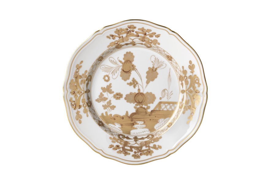 Piatto piano Oriente Italiano Aurum porcellana Richard Ginori