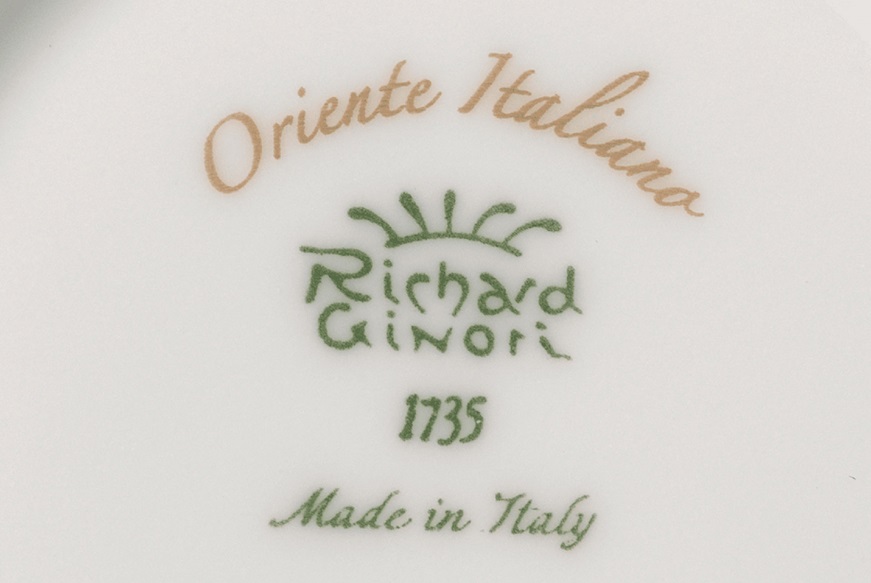 Piatto caffè Oriente Italiano Rubrum porcellana Richard Ginori