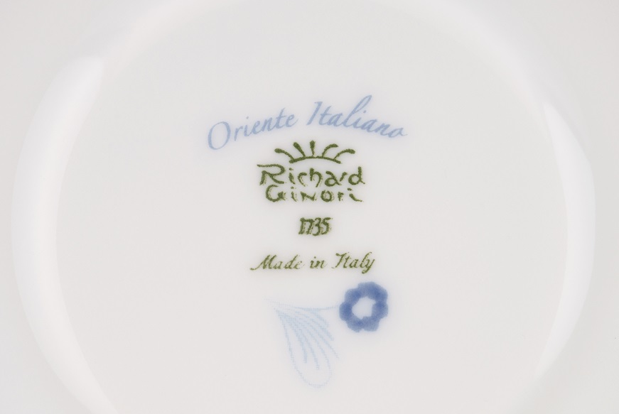 Tea saucer Oriente Italiano Azalea porcelain Richard Ginori