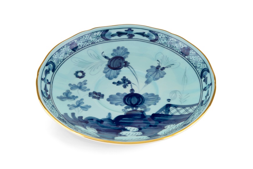 Tea saucer Oriente Italiano Iris porcelain Richard Ginori