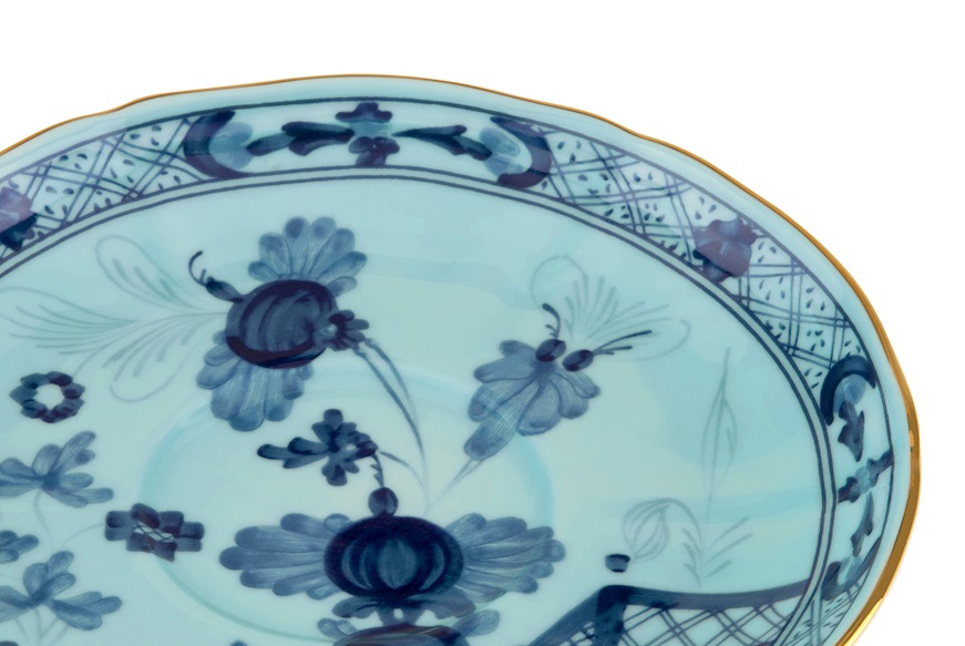 Tea saucer Oriente Italiano Iris porcelain Richard Ginori