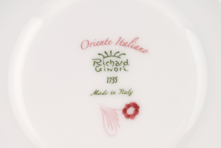 Tazza the Oriente Italiano Porpora porcellana Richard Ginori
