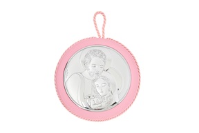 Capoculla Carillon Sacra Famiglia argento pvd rosa Selezione Zanolli