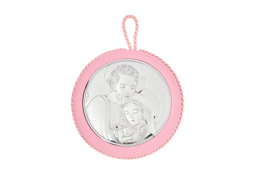 Capoculla carillon Sacra Famiglia argento pvd rosa Selezione Zanolli