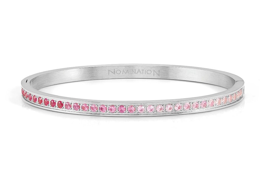 Bracciale Pretty Bangles acciaio con zirconi fuxia Nomination