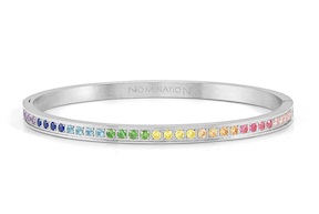 Bracciale Pretty Bangles acciaio con zirconi multicolore