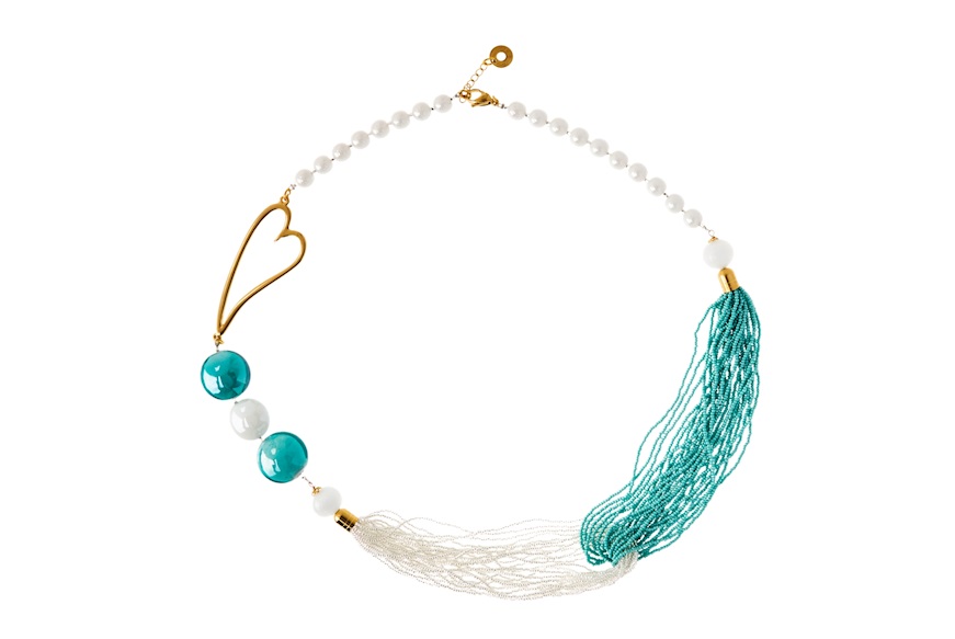 Necklace Tosca white and green Antica Murrina