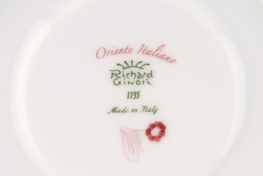 Tazza the Oriente Italiano Vermigl porcellana Richard Ginori