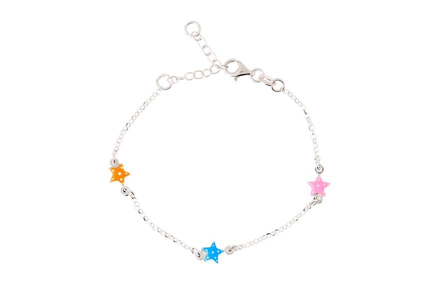 Bracelet silver with multicolored stars Selezione Zanolli