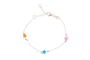 Bracciale argento con stelline multicolore Selezione Zanolli