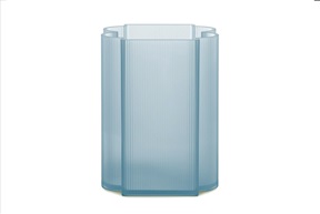 Vaso Okra basso azzurro Kartell