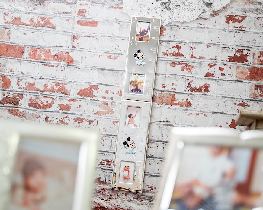 Metro portafoto Mickey Mouse argento pvd celeste Disney